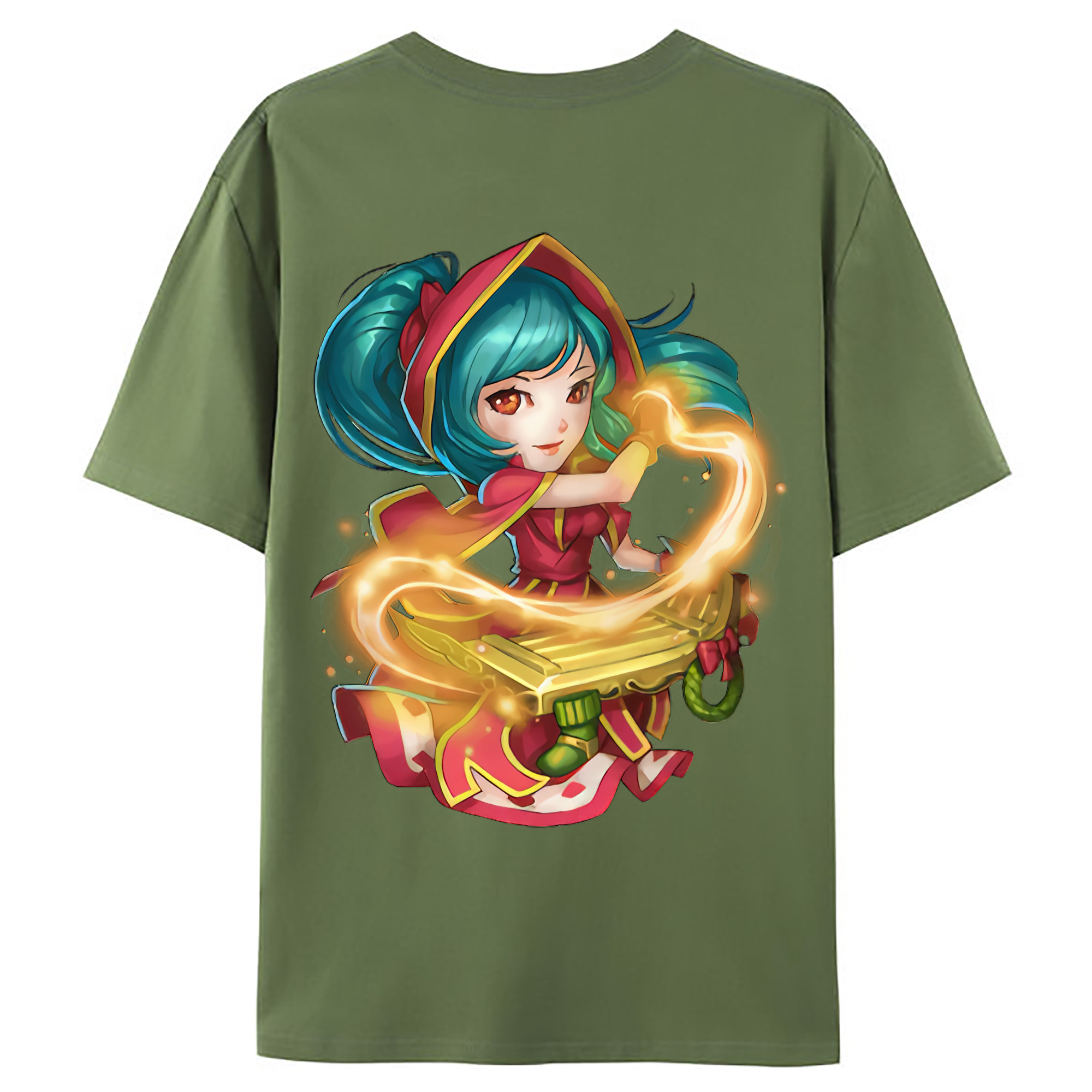 （画像用） リーグ・オブ・レジェンド League of Legends LOL 綿100％ メンズ半袖Tシャツ（バックプリント） 通気性